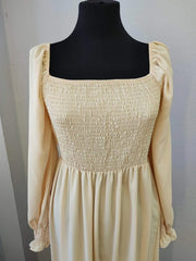 Momyraise Umstandskleider Rüschen Quadratischem Kragen Laternenhülse Täglich Mode Für Schwangerschaft