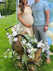 Momyraise Umstandskleider Plissee Schulterfreie Elegant Täglich Lässig Ausgehabend Strand Urlaub Fotoshooting