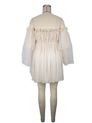 Momyraise Umstandskleider Rückenfrei Schulterfreie Boot-Ausschnitt Langarm Lässig Süße Fotoshooting Für Schwangerschaft