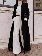 Momyraise Damen Mäntel Volltonfarbe Zweireiher Doppelte Knopfleiste Taschen Revers Langarm Elegant Beiläufig Schick Jacken