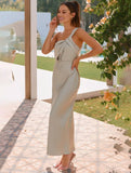 Momyraise Brautjungfern Kleider Schlank Satin Bandeau One Shoulder Elegant Ball Ferien Damen Maxikleid