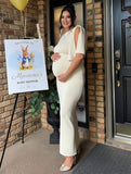 Momyraise Umstandskleider Enges Volltonfarbe Ärmellos Elegant Beiläufige Mode Abend Fotoshooting Kleider