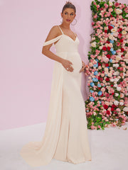 Momyraise Umstandskleider Schlank Fischschwanz V-Ausschnitt Ärmellos Elegant Abend Ball Braut Babybauch Shooting