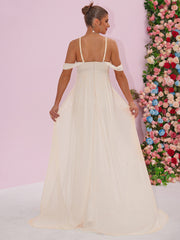 Momyraise Umstandskleider Schlank Fischschwanz V-Ausschnitt Ärmellos Elegant Abend Ball Braut Babybauch Shooting