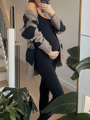 Momyraise Umstandsmode Jumpsuits Schlank Rückenfrei Spaghettiträger U Ausschnitt Ärmellos Mode Für Schwangerschaf